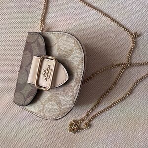 Coach Morgan Card Case Chain Purse Canva